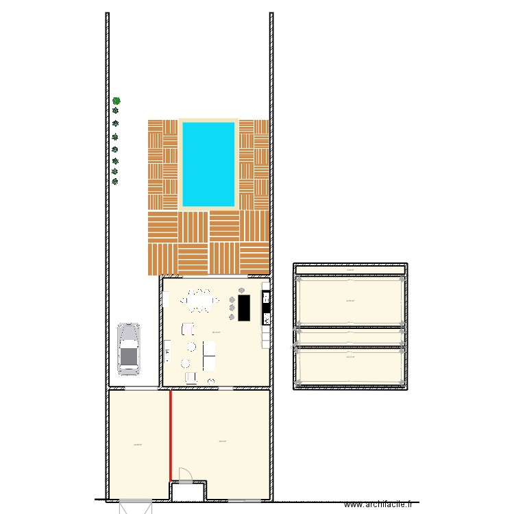 extension maison tim. Plan de 7 pièces et 244 m2