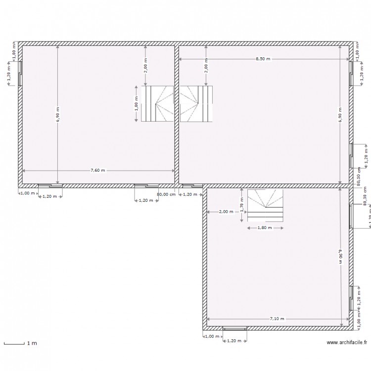 Etage cote des ouvertures 03 05 2014. Plan de 0 pièce et 0 m2
