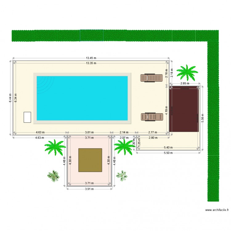 pool house. Plan de 0 pièce et 0 m2