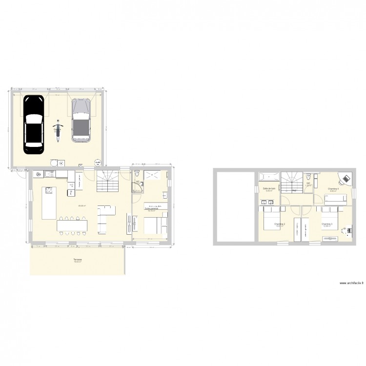 trecobat maison et garage version 2. Plan de 0 pièce et 0 m2