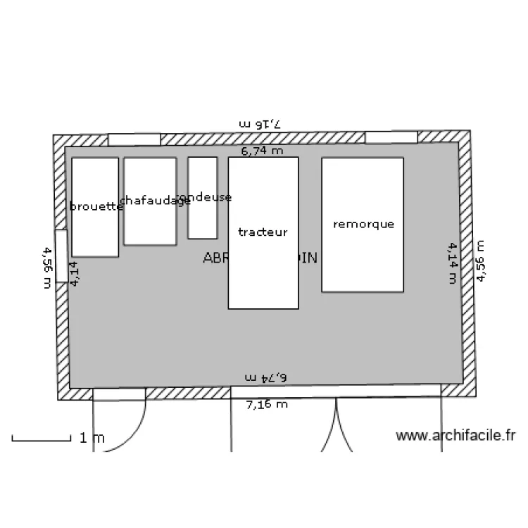 abri de jardin. Plan de abri de jardin. Plan de