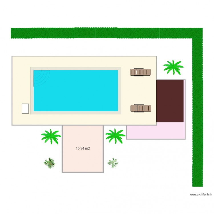 pool house 2. Plan de 0 pièce et 0 m2