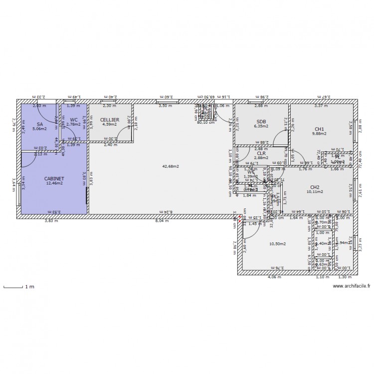MaisonL 112m². Plan de 0 pièce et 0 m2