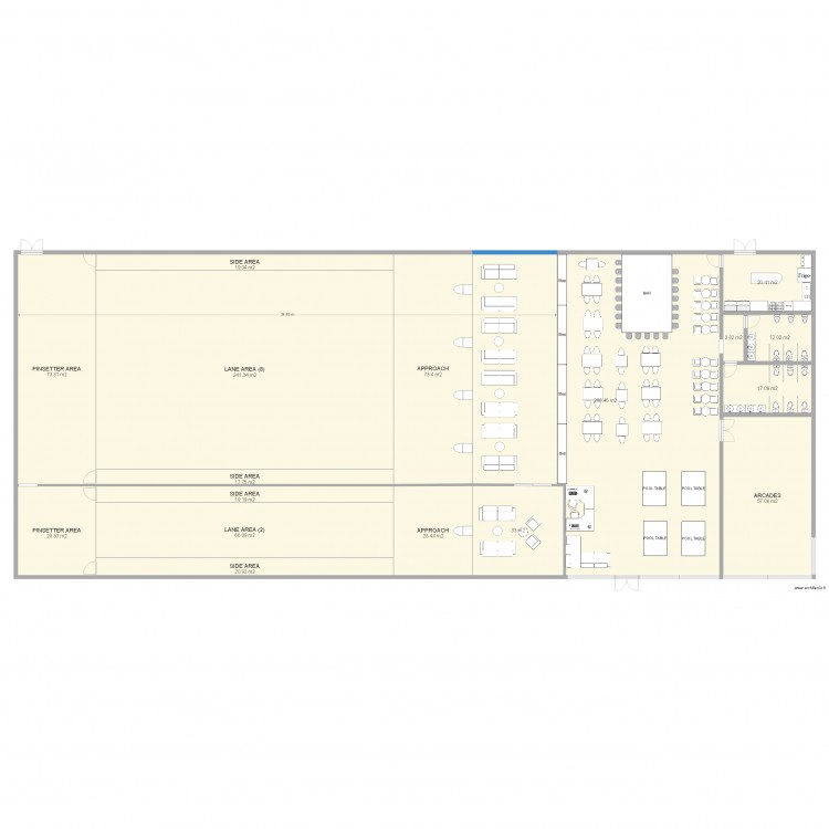 new final bowling floor plan. Plan de 0 pièce et 0 m2