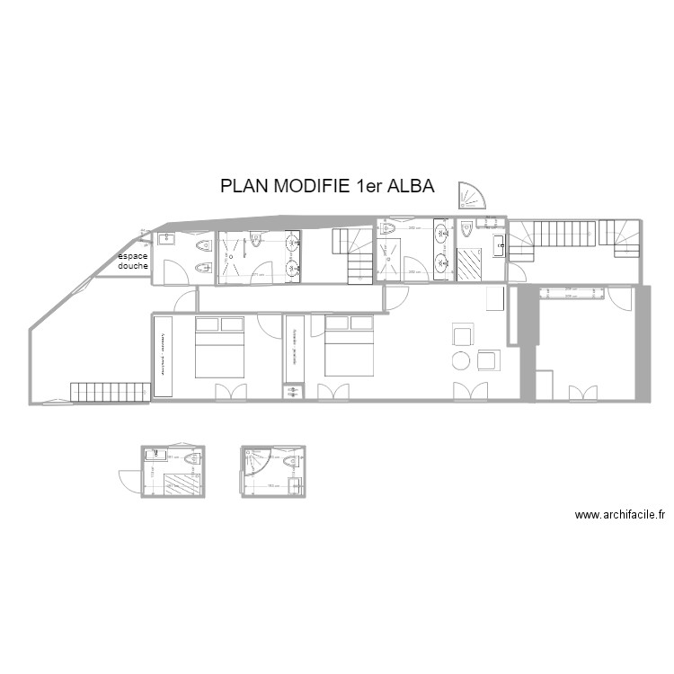 PLAN MODIFIE 1er ALBA. Plan de 0 pièce et 0 m2