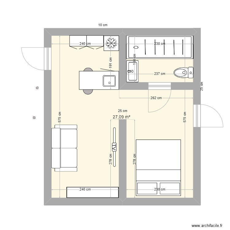 algoma garage Couloir. Plan de 1 pièce et 27 m2
