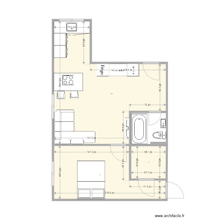 Appartement 12 mm. Plan de 0 pièce et 0 m2