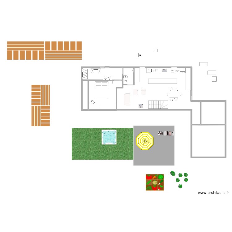 Plan mars 26D FC. Plan de 5 pièces et 128 m2