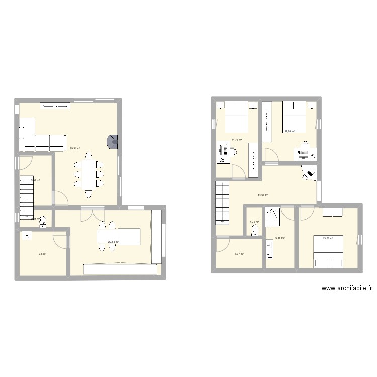 Maison 2024. Plan de 9 pièces et 109 m2