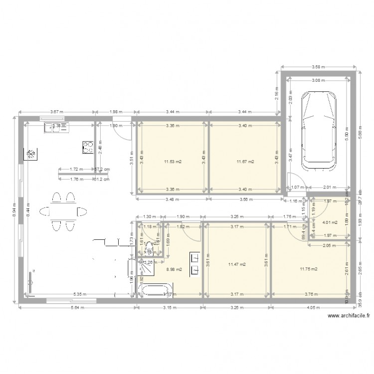 Maisons Beaufs garage Nord. Plan de 0 pièce et 0 m2