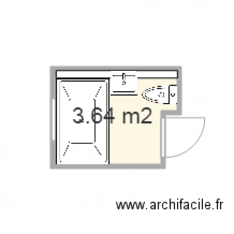 salle de bain juillet 2015 version2. Plan de 0 pièce et 0 m2
