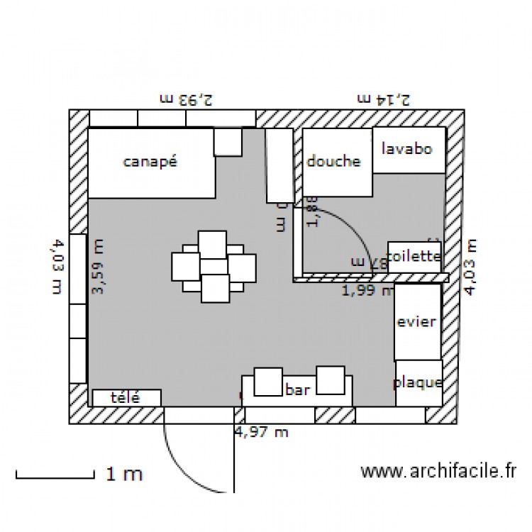plan appartement 20m2