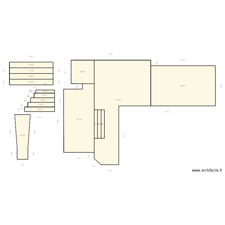 Torrejon et Ferrer canohes. Plan de 17 pièces et 122 m2