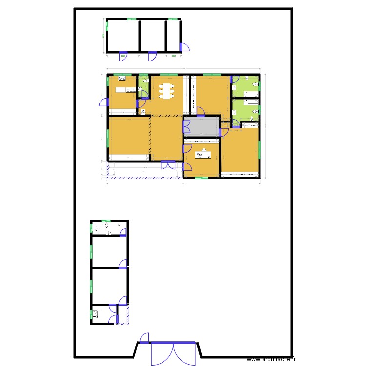 Maison N. Plan de 9 pièces et 172 m2