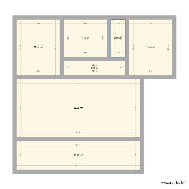 Maison Luidgi 2. Plan de 7 pièces et 89 m2