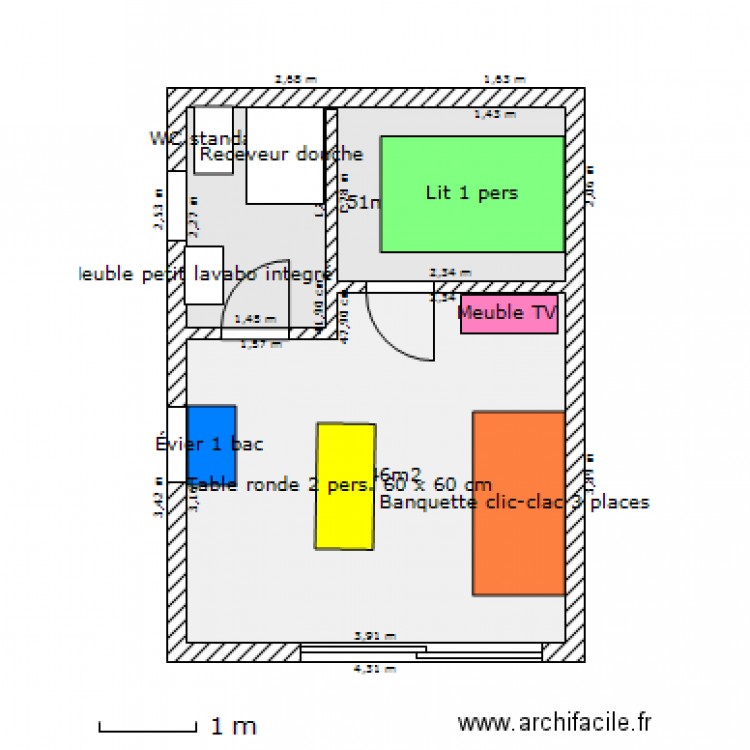plan appartement 20m2