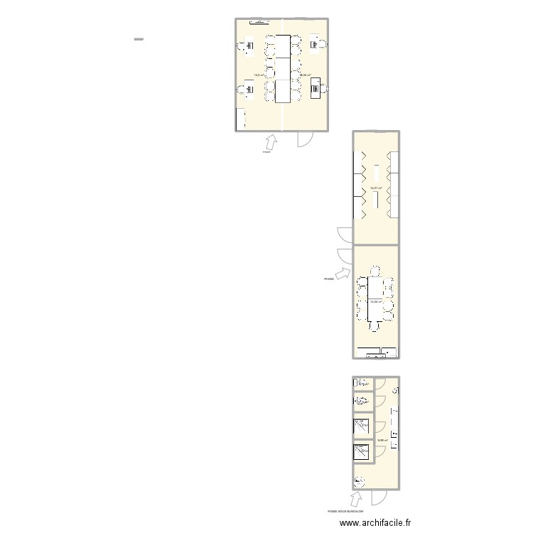 CNR - CHANTIER BREGNIER - CORDON. Plan de 9 pièces et 71 m2