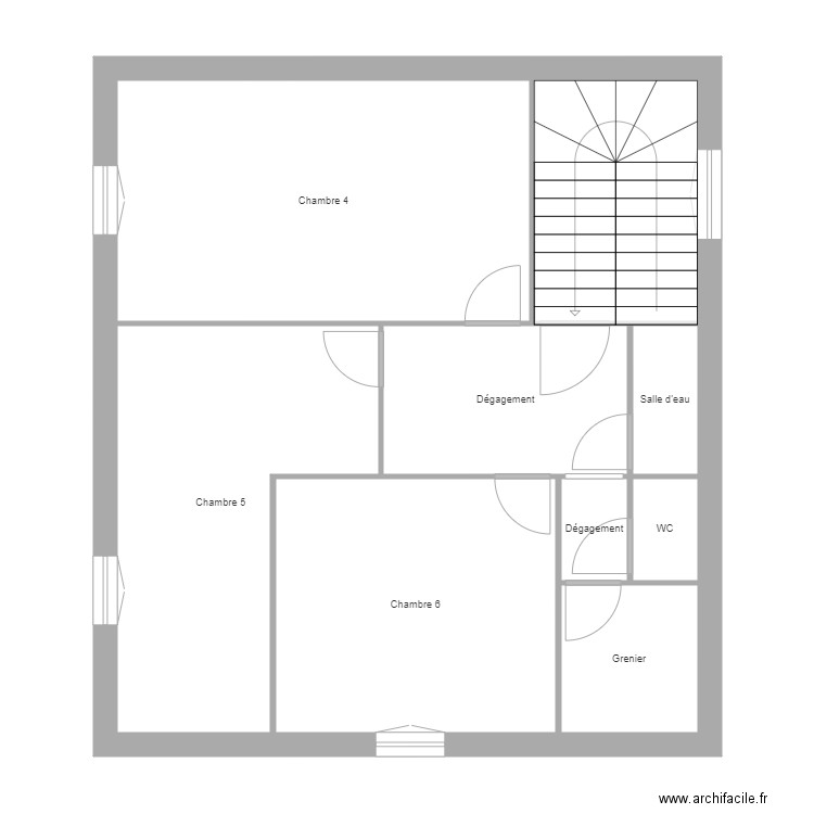 Gauthier Niveau 3. Plan de 9 pièces et 77 m2