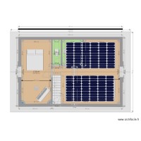 toiture 2 pentes avec panneaux solaires