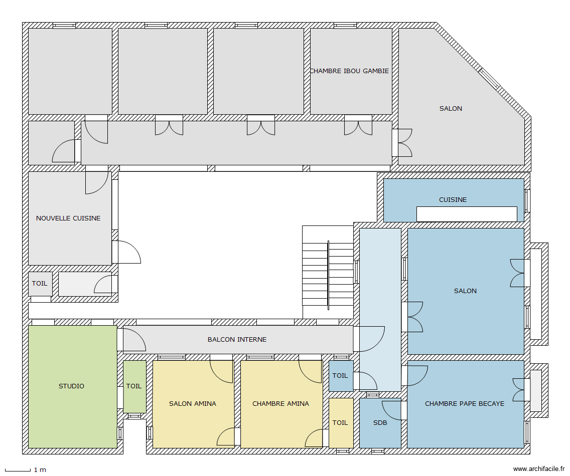 RUE 7X12 3iéme Plan. Plan de 24 pièces et 231 m2