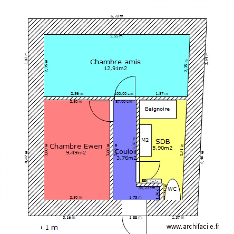 Extension maison . Plan de 0 pièce et 0 m2