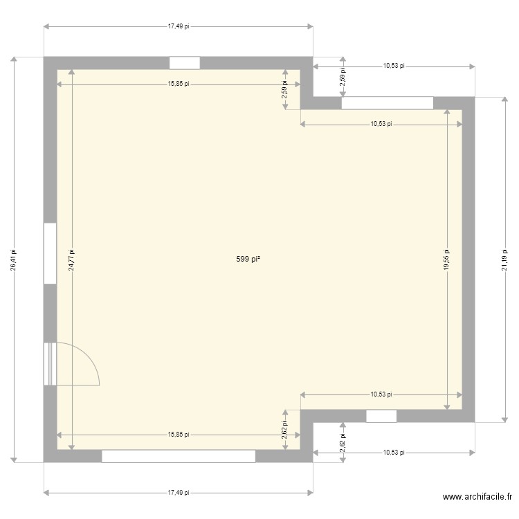 garage math. Plan de 0 pièce et 0 m2