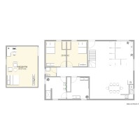 plan de maison ossature avec mezzanine