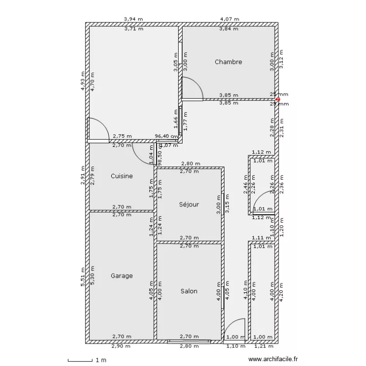 REZ DE CHAUSSE REEL. Plan de REZ DE CHAUSSE REEL. Plan de