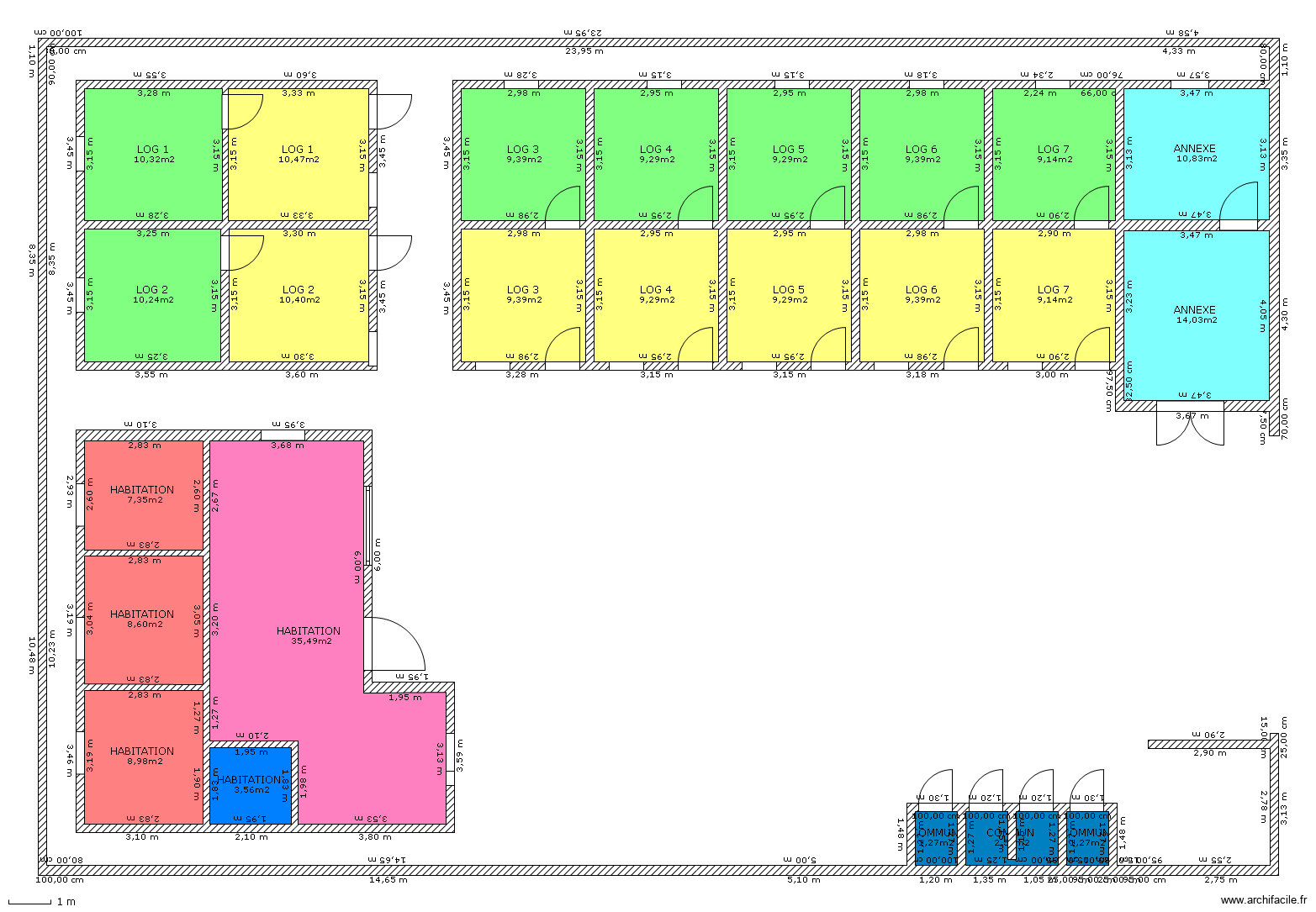 burkinasocial. Plan de 24 pièces et 228 m2
