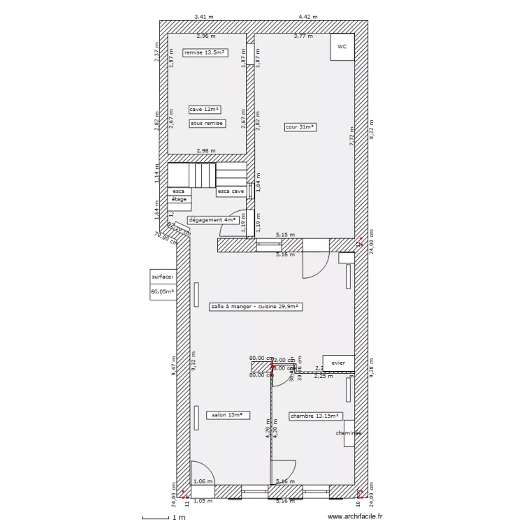 Gravière RDC projet. Plan de Gravière RDC projet. Plan de