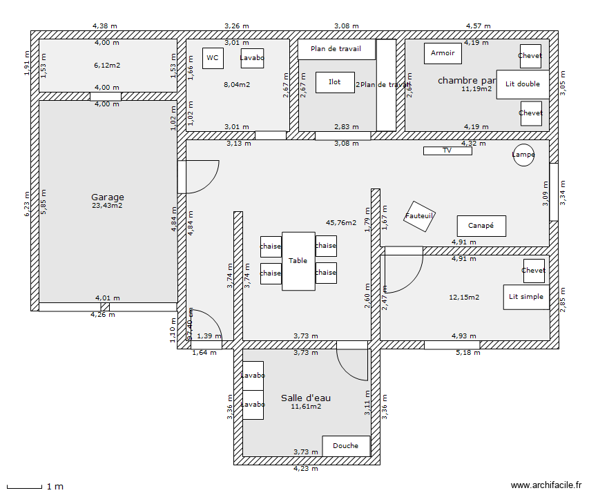 Maison simple. Plan de 8