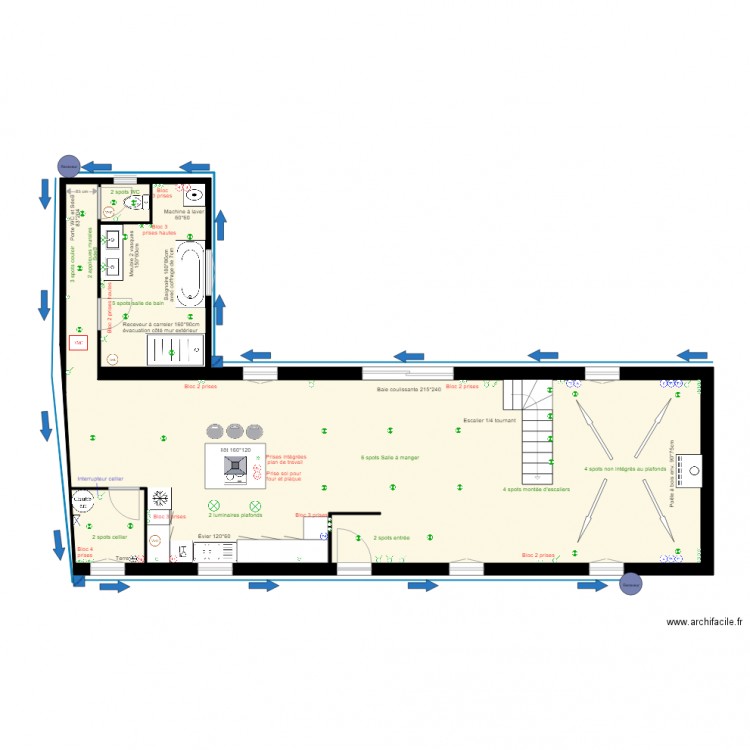 Plan Maison Hermin Gouttiere. Plan de 0 pièce et 0 m2