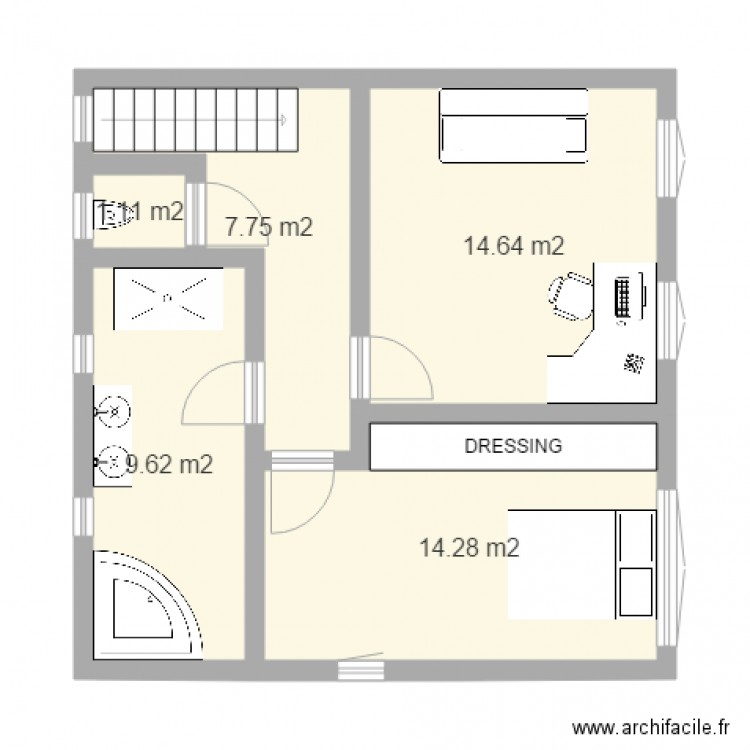 Plan Brunstatt 1er etage. Plan de 0 pièce et 0 m2