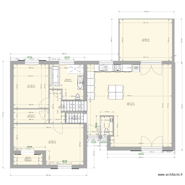 maussane 1 rdc sdbain2 terrasse verand9.. Plan de 9 pièces et 112 m2