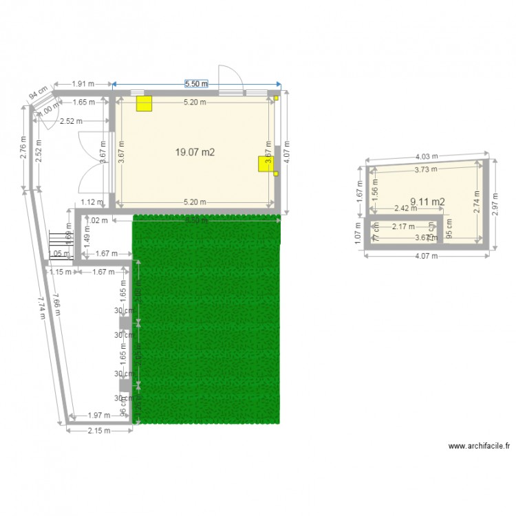 terrasse extension essai 31. Plan de 0 pièce et 0 m2