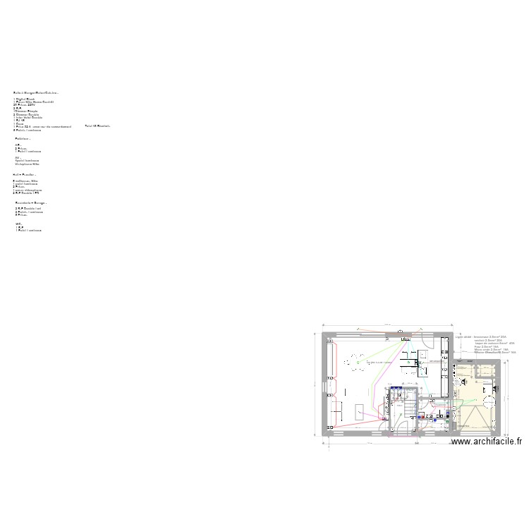Maison Gilis-Strens . Plan de 12 pièces et 151 m2