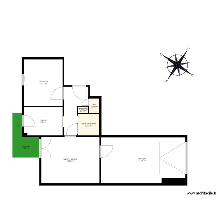 Appartement. Plan de 10 pièces et 64 m2