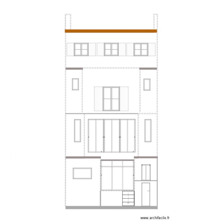 Plan façade pour DP4. Plan de 0 pièce et 0 m2