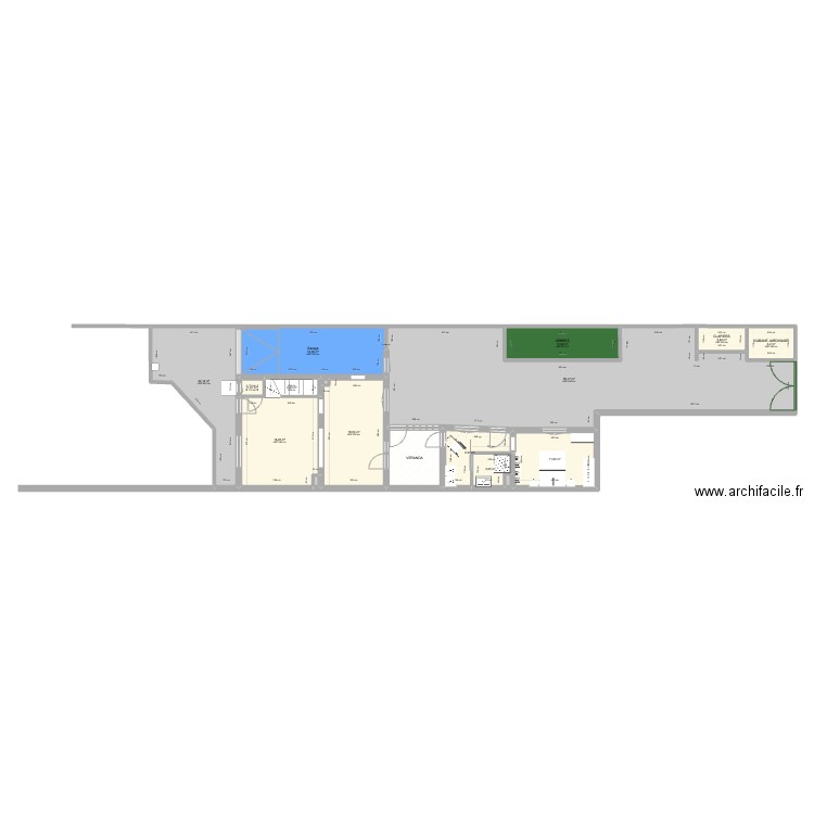 ALAIN RDC 2. Plan de 17 pièces et 215 m2