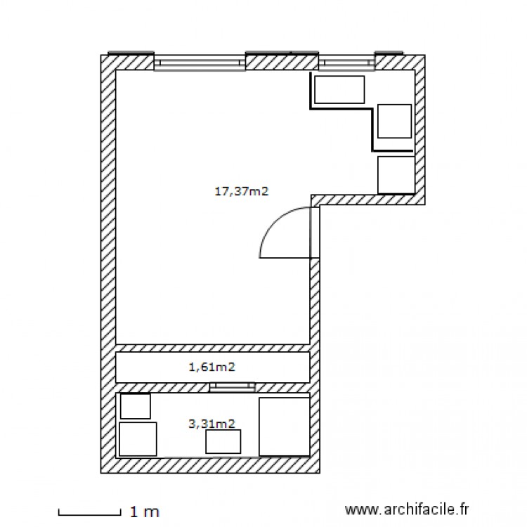 Appartement 4 (avant travaux). Plan de 0 pièce et 0 m2