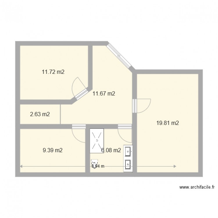Lacanau Etage 1. Plan de 0 pièce et 0 m2