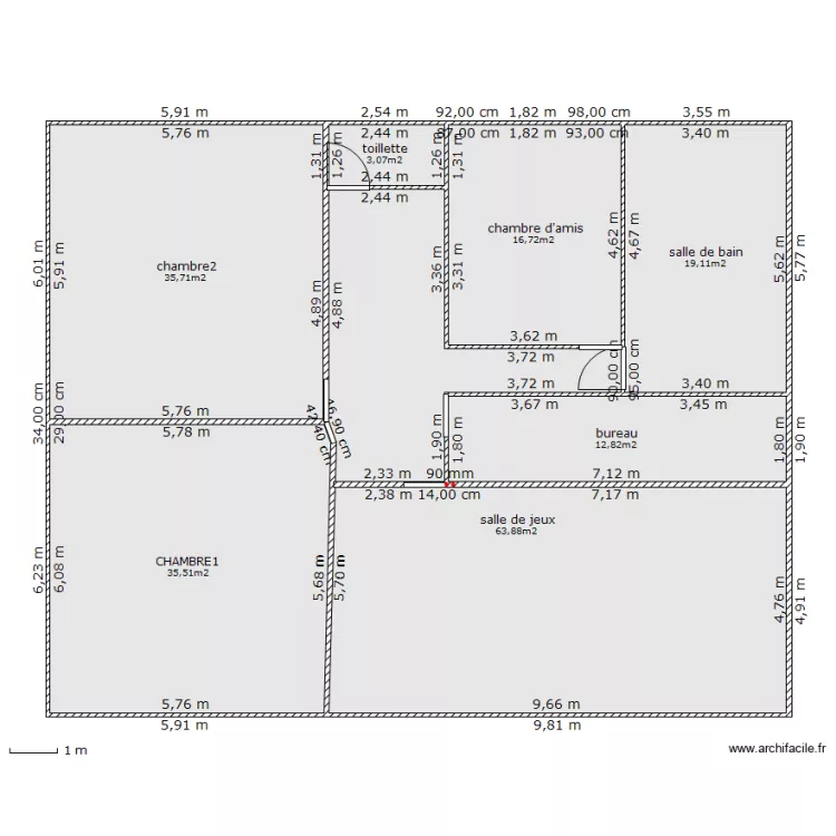 1er étage de ma maison. Plan de 1er étage de ma maison. Plan de