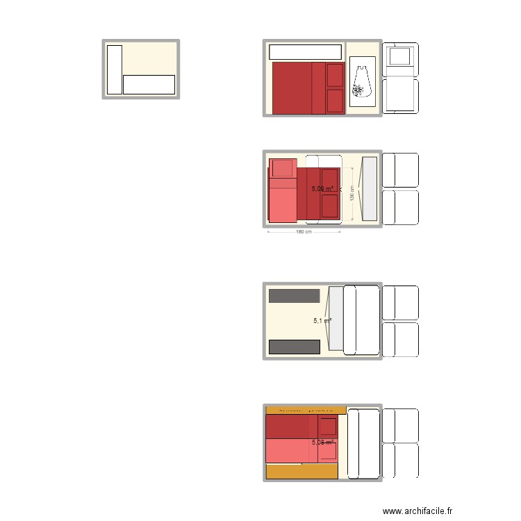Trafic Passenger L2H1. Plan de 6 pièces et 23 m2