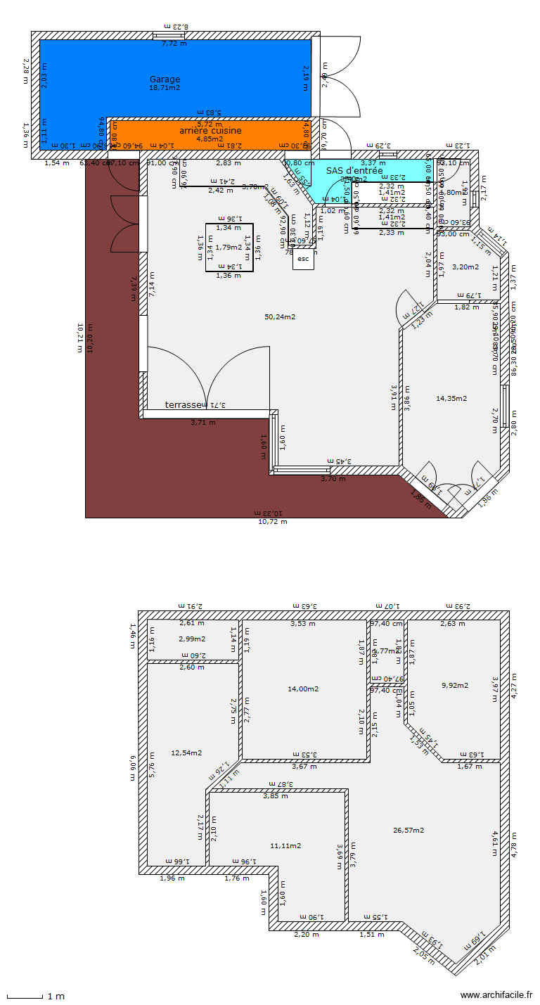 Maison BBC . Plan de 19 pièces et 215 m2