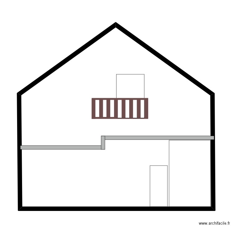 barOC facade. Plan de 1 pièce et 77 m2