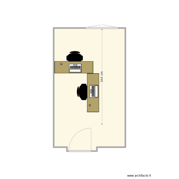 416-DSD-V2. Plan de 1 pièce et 11 m2