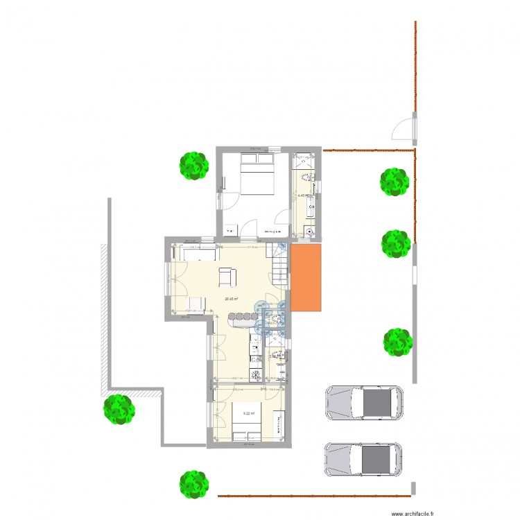 Plan petite maison Noirmoutier V2. Plan de 0 pièce et 0 m2