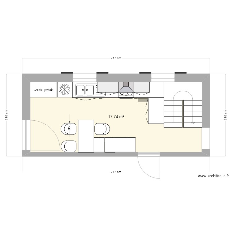 new house 2. Plan de 1 pièce et 18 m2