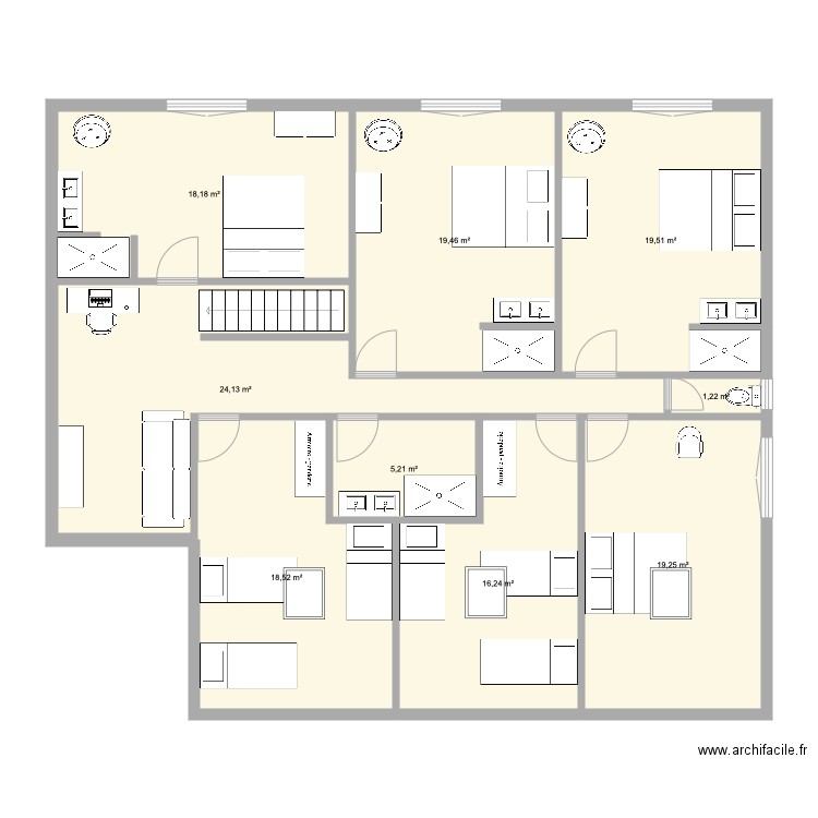 PEYRIN 2. Plan de 9 pièces et 142 m2
