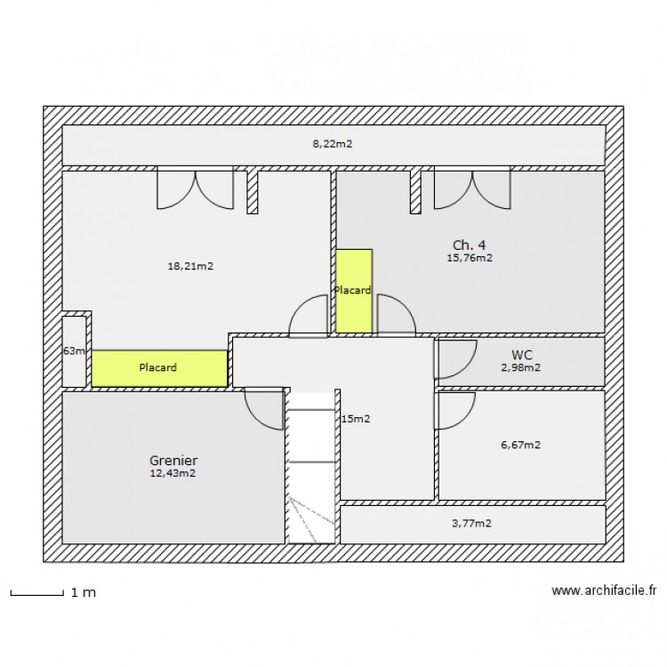 Cornouaille etage v5. Plan de 0 pièce et 0 m2
